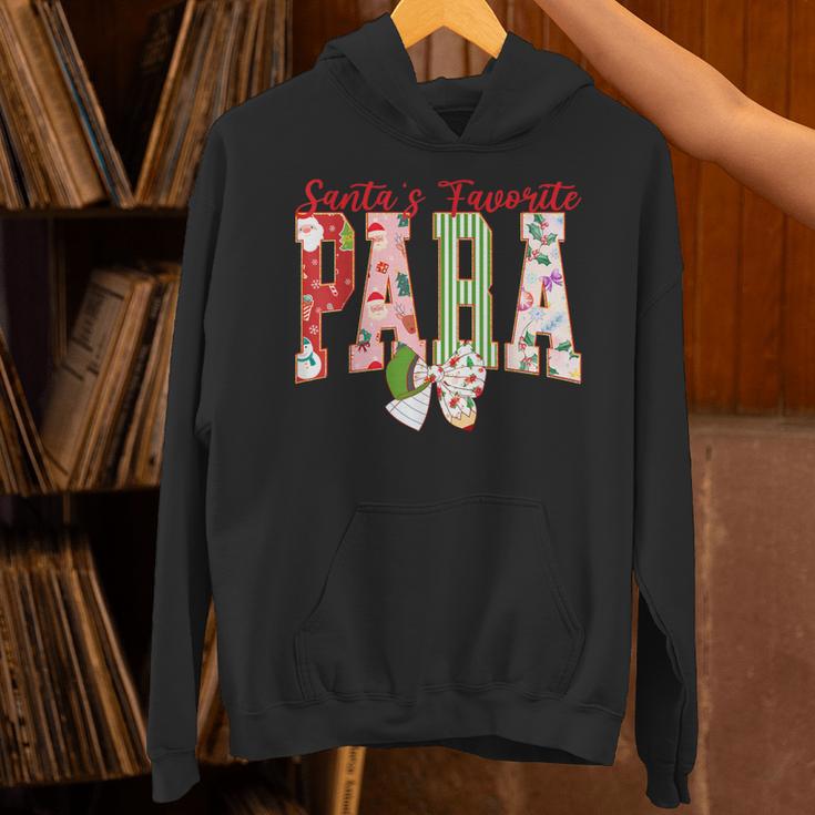 Cute Santas Favorite Para Christmas Paraprofessional Teacher Unisex Hoodie, gift for family, gift for coworker