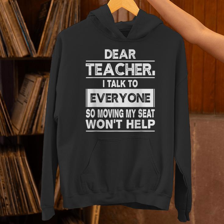 Dear Teacher i Talk To Everyone Funny Back To School Unisex Hoodie, gift for family, gift for coworker