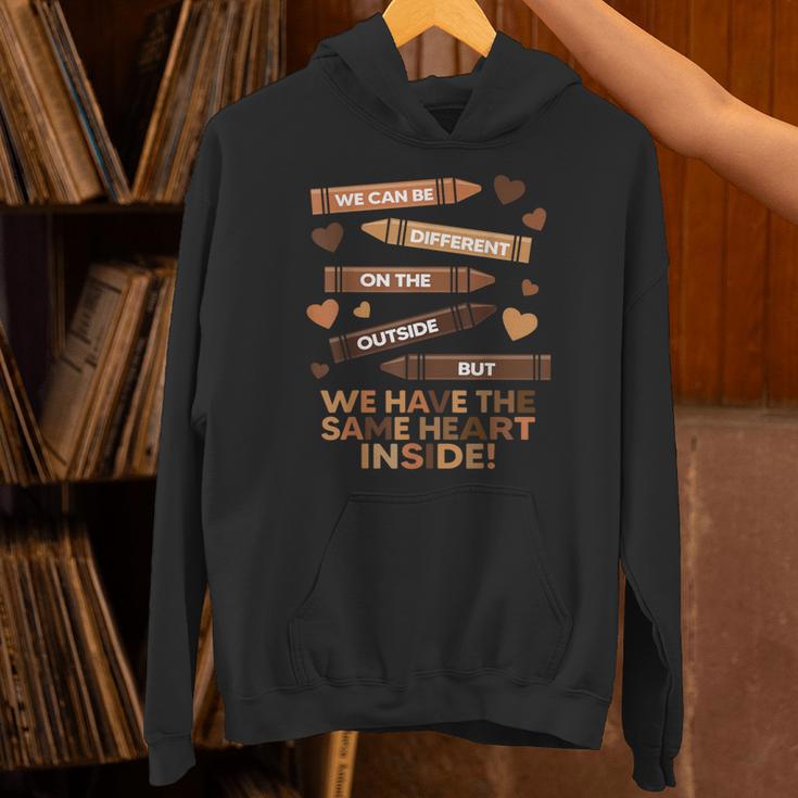 We Can Be Different On The Outside Melanin Teacher Men Women Kids Unisex Hoodie, gift for family, gift for coworker We Can Be Different On The Outside Melanin Teacher Men Women Kids Unisex Hoodie, gift for family, gift for coworker