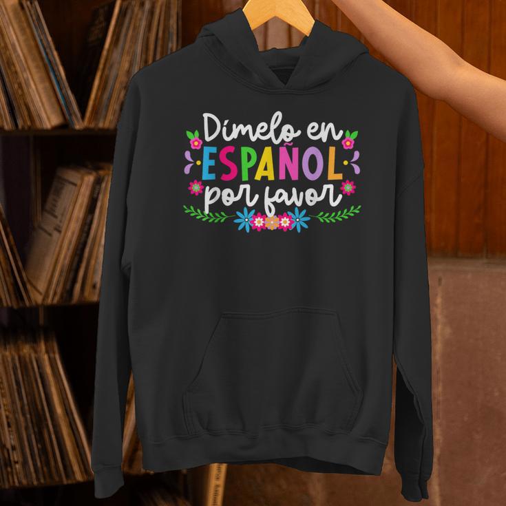 Dimelo En EspañOl Maestra De EspañOl Spanish Teacher Unisex Hoodie, gift for family, gift for coworker Dimelo En EspañOl Maestra De EspañOl Spanish Teacher Unisex Hoodie, gift for family, gift for coworker
