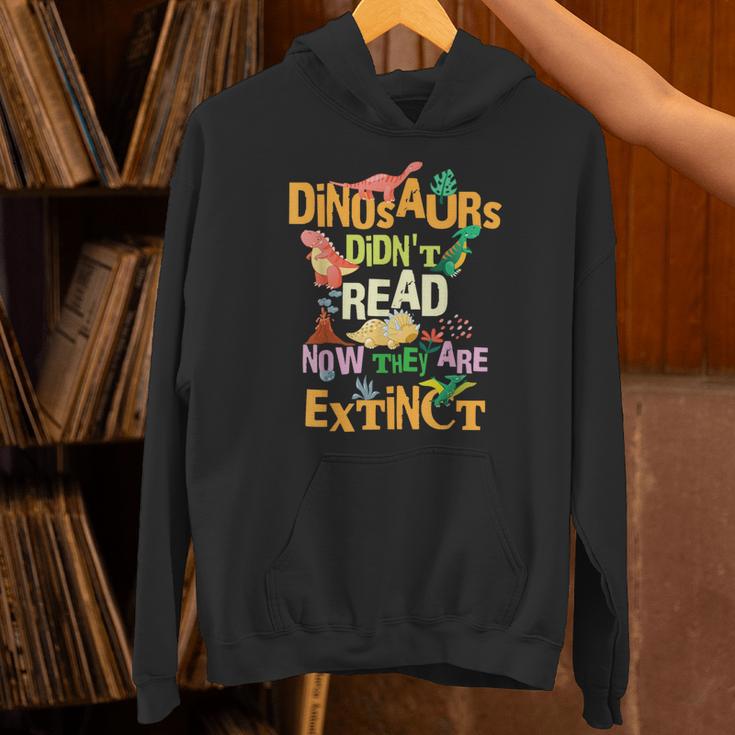 Dinosaurs Didn't Read Now They Are Extinct Reading Teacher Unisex Hoodie, gift for family, gift for coworker Dinosaurs Didn't Read Now They Are Extinct Reading Teacher Unisex Hoodie, gift for family, gift for coworker