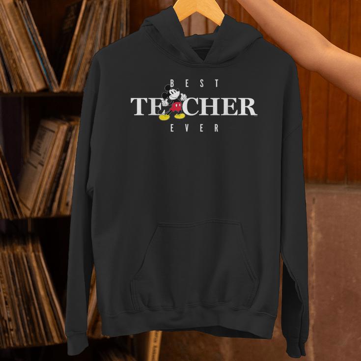 Disney Mickey Mouse Thumbs Up Best Teacher Ever Teacher Unisex Hoodie, gift for family, gift for coworker