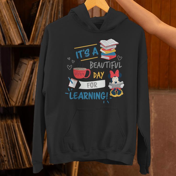 Disney Minnie Mouse Beautiful Day For Learning Teacher's Day Unisex Hoodie, gift for family, gift for coworker