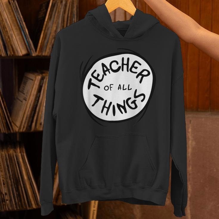 Dr Seuss Teacher Of All Things Red Emblem Unisex Hoodie, gift for family, gift for coworker