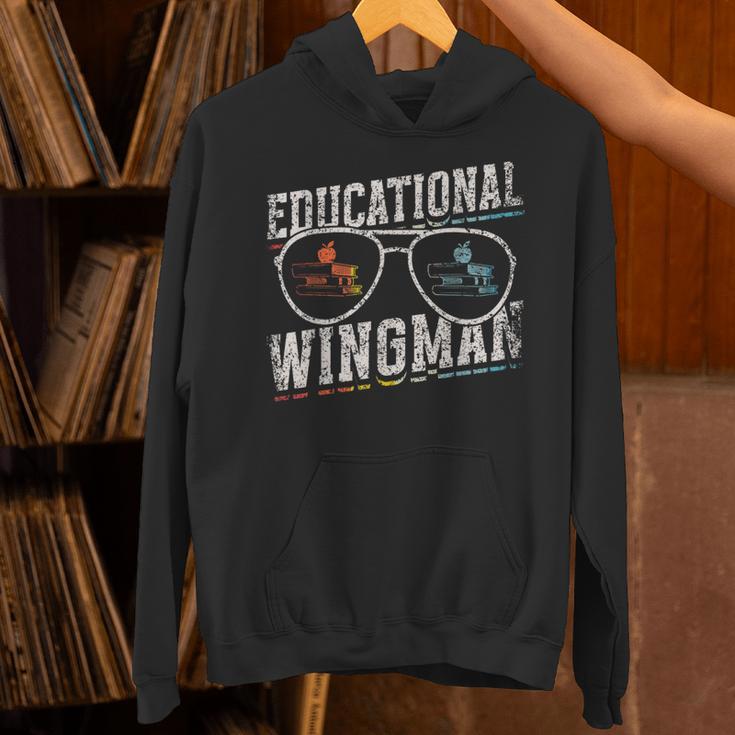 Educational Wingman Assisting Teacher Teaching Assistant Unisex Hoodie, gift for family, gift for coworker Educational Wingman Assisting Teacher Teaching Assistant Unisex Hoodie, gift for family, gift for coworker