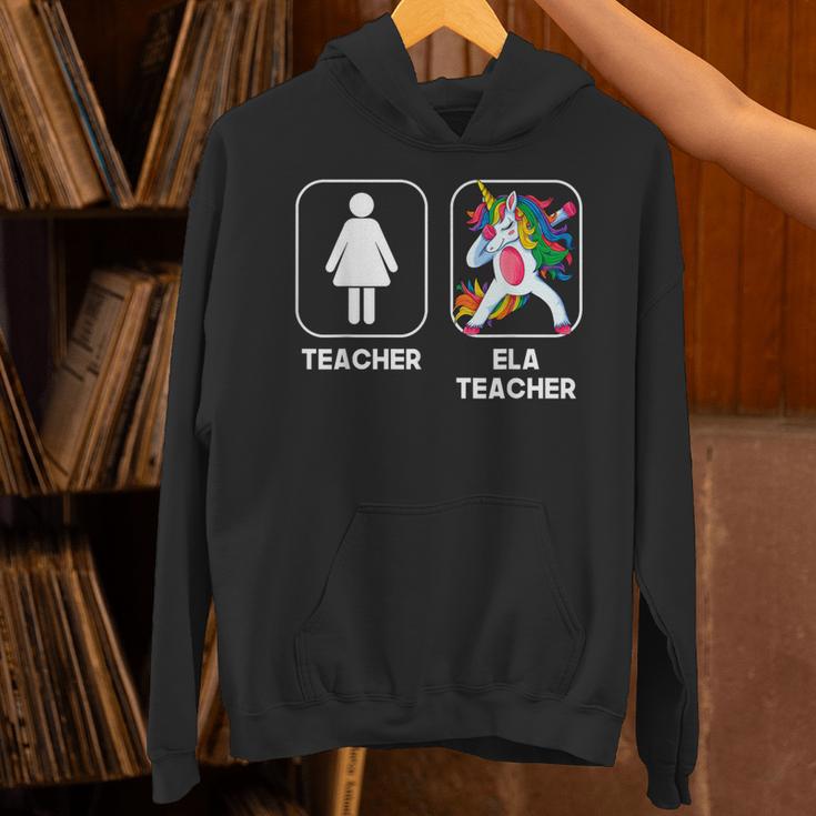 ELA Teacher Dabbing Unicorn Teacher Women Unisex Hoodie, gift for family, gift for coworker ELA Teacher Dabbing Unicorn Teacher Women Unisex Hoodie, gift for family, gift for coworker