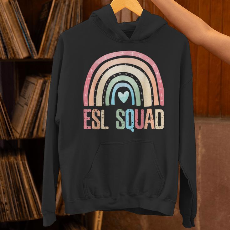 ESL Squad Teacher Crew Team Back To School English Rainbow Unisex Hoodie, Esl Teacher Hoodies, English Teacher Hoodies, gift for family, gift for coworker ESL Squad Teacher Crew Team Back To School English Rainbow Unisex Hoodie, Esl Teacher Hoodies, English Teacher Hoodies, gift for family, gift for coworker