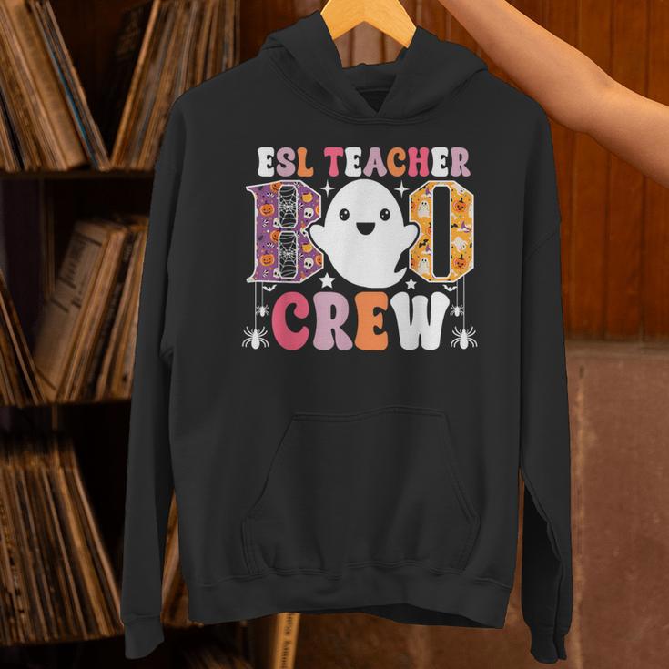 ESL Teacher Boo Crew Halloween Costume Unisex Hoodie, Esl Teacher Hoodies, gift for family, gift for coworker
