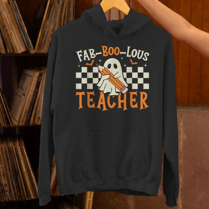 Fab Boo Lous Teacher Retro Ghost Spooky Halloween Costume Unisex Hoodie, gift for family, gift for coworker