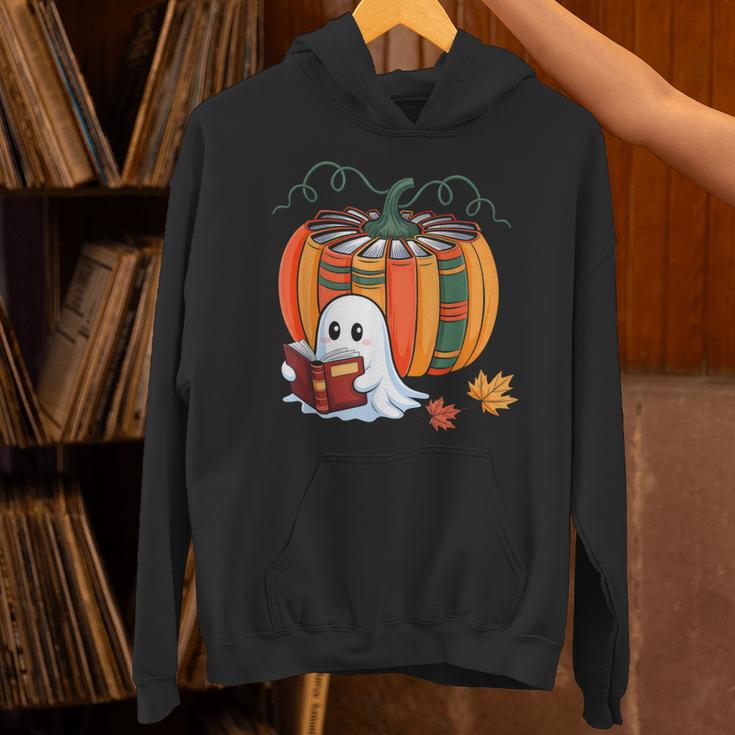 Fall Book Pumpkin Ghost Reading Books Halloween Teacher Unisex Hoodie, gift for family, gift for coworker Fall Book Pumpkin Ghost Reading Books Halloween Teacher Unisex Hoodie, gift for family, gift for coworker