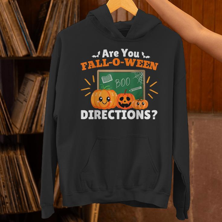 Are You Fall O Ween Directions Halloween Teacher Retro Unisex Hoodie, gift for family, gift for coworker