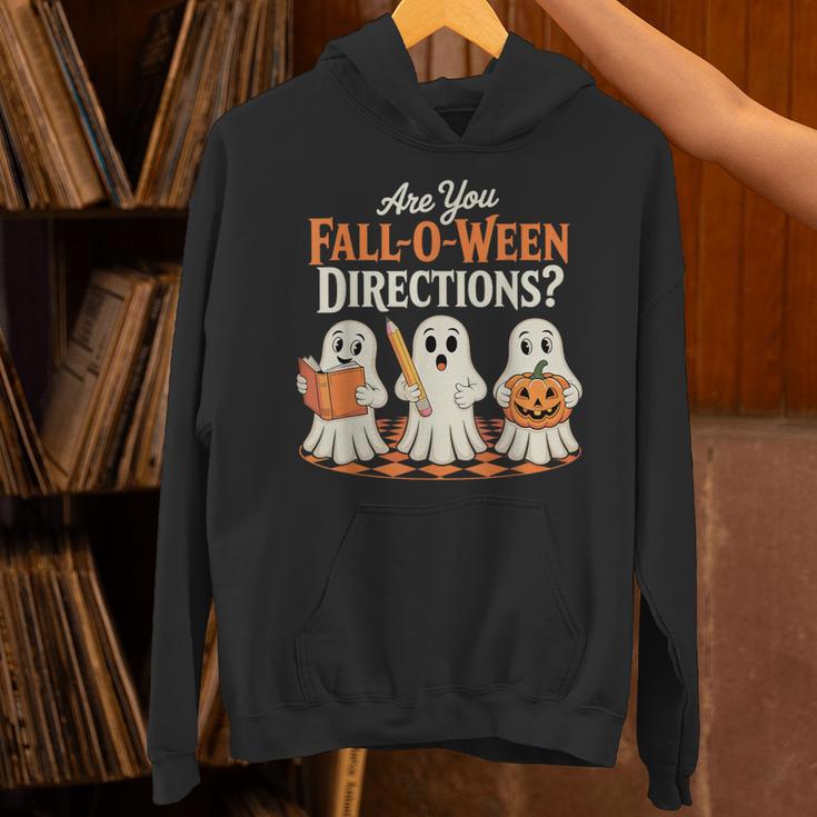 Are You Fall O Ween DirectionsRetro Teacher Halloween Ghost Unisex Hoodie, gift for family, gift for coworker Are You Fall O Ween DirectionsRetro Teacher Halloween Ghost Unisex Hoodie, gift for family, gift for coworker