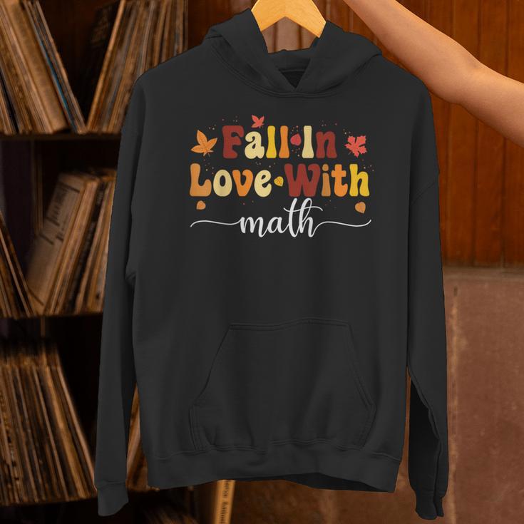 Fall Teacher Fall In Love With Math Math Thanksgiving Unisex Hoodie, gift for family, gift for coworker Fall Teacher Fall In Love With Math Math Thanksgiving Unisex Hoodie, gift for family, gift for coworker