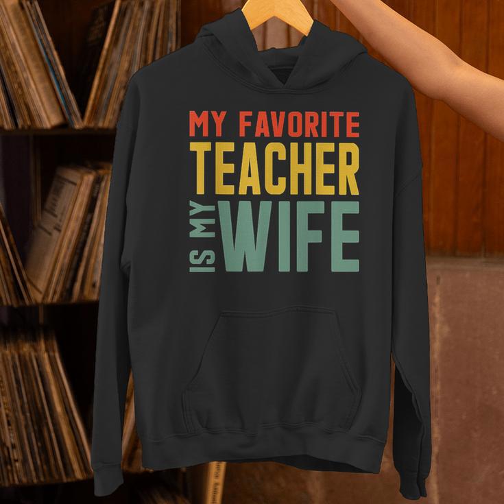 My Favorite Teacher Is My Wife Unisex Hoodie, gift for family, gift for coworker My Favorite Teacher Is My Wife Unisex Hoodie, gift for family, gift for coworker
