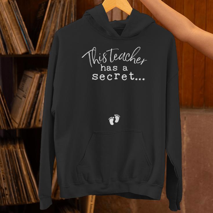 Fun Pregnant Teacher Announcement Idea- Footprints On Tummy Unisex Hoodie, gift for family, gift for coworker Fun Pregnant Teacher Announcement Idea- Footprints On Tummy Unisex Hoodie, gift for family, gift for coworker