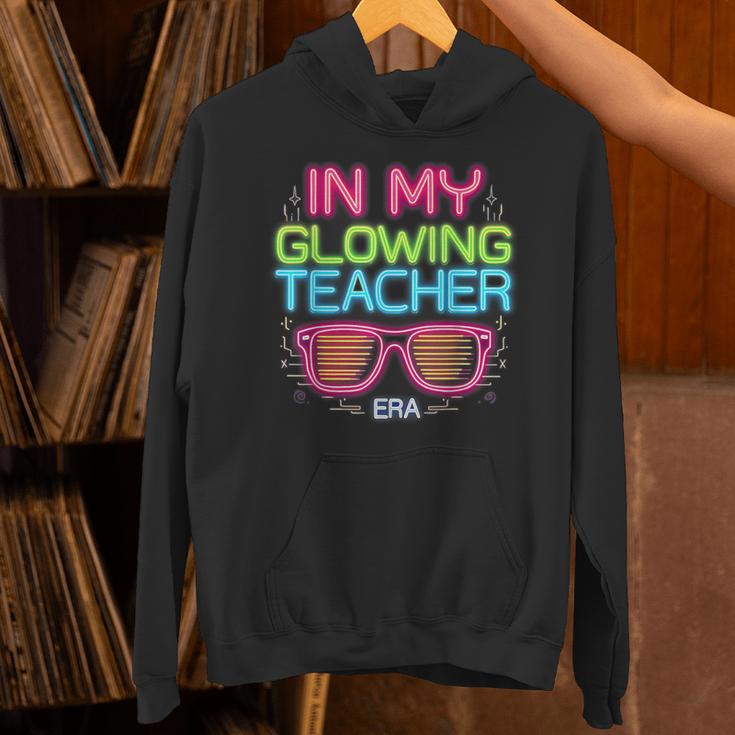 In My Glowing Teacher Era Groovy Colorful Bright Unisex Hoodie, Groovy Teacher Hoodies, gift for family, gift for coworker In My Glowing Teacher Era Groovy Colorful Bright Unisex Hoodie, Groovy Teacher Hoodies, gift for family, gift for coworker