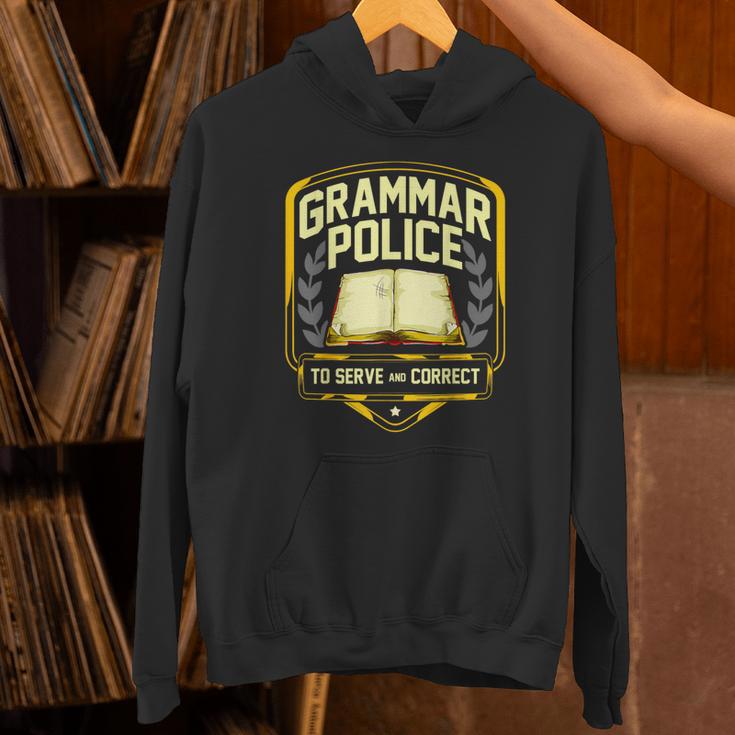 Grammar Police To Serve And Correct English Teacher Unisex Hoodie, English Teacher Hoodies, gift for family, gift for coworker