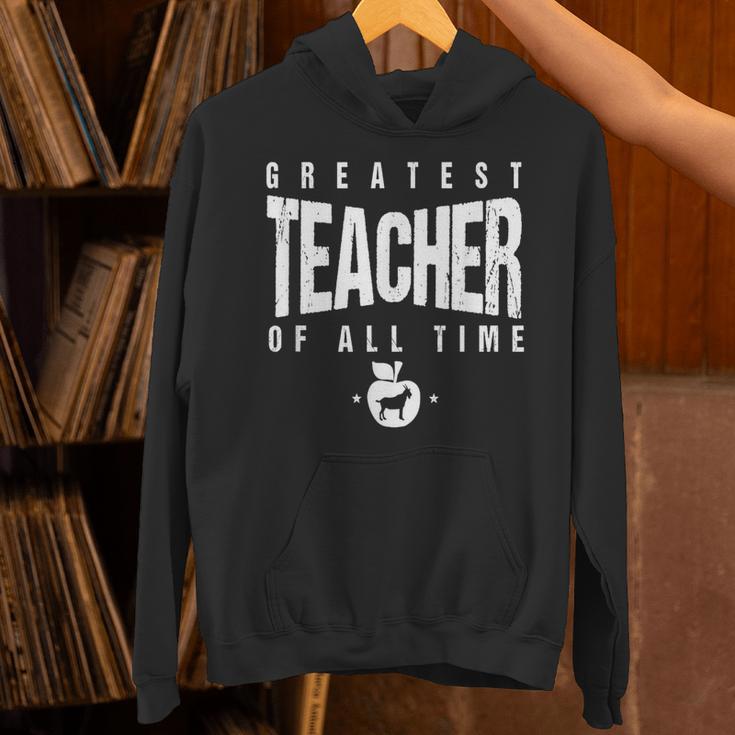 Greatest Teacher Of All Time Teachers Day 1 Teacher Goat Unisex Hoodie, gift for family, gift for coworker Greatest Teacher Of All Time Teachers Day 1 Teacher Goat Unisex Hoodie, gift for family, gift for coworker