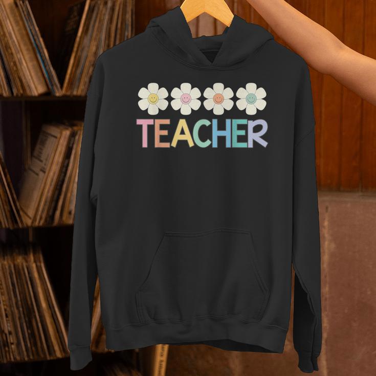 Groovy Teacher Cute Daisy Flower Retro Back To School Unisex Hoodie, Groovy Teacher Hoodies, gift for family, gift for coworker Groovy Teacher Cute Daisy Flower Retro Back To School Unisex Hoodie, Groovy Teacher Hoodies, gift for family, gift for coworker