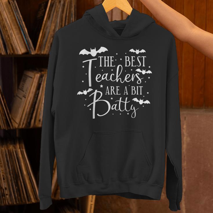 Halloween Best Teachers Are A Bit Batty Spooky Bats Unisex Hoodie, gift for family, gift for coworker