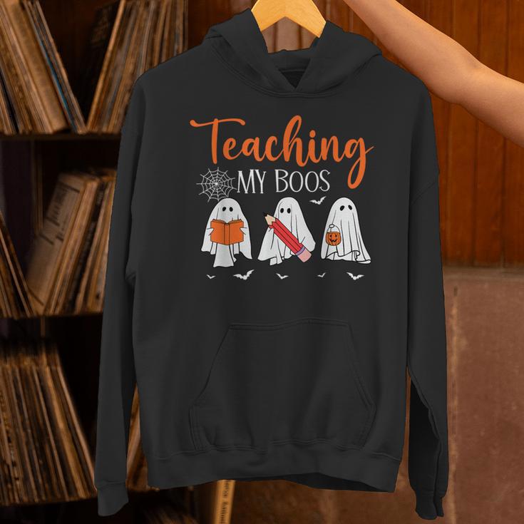 Halloween Ghost Teachers Teaching My Boos Costume Women Men Unisex Hoodie, gift for family, gift for coworker