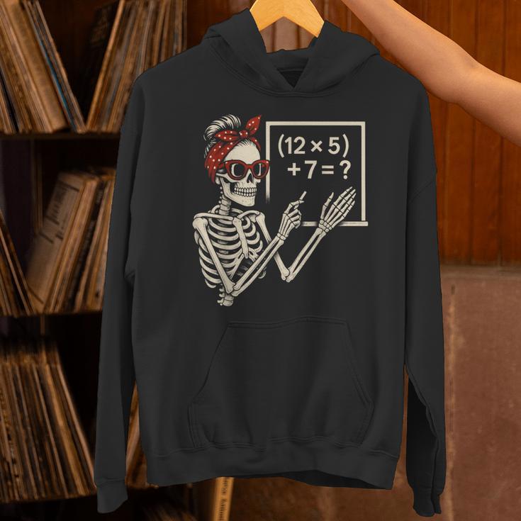 Halloween Math Teacher Skeleton Six Seven Meme Brainrot Unisex Hoodie, gift for family, gift for coworker
