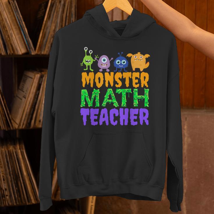 Halloween Monster Math Teacher Men Women Unisex Hoodie, gift for family, gift for coworker