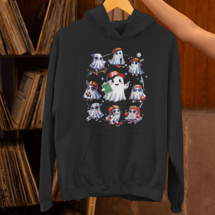 Halloween PE Teacher Ghost Playing Sports Physical Education Unisex Hoodie, Pe Teacher Hoodies, gift for family, gift for coworker Halloween PE Teacher Ghost Playing Sports Physical Education Unisex Hoodie, Pe Teacher Hoodies, gift for family, gift for coworker