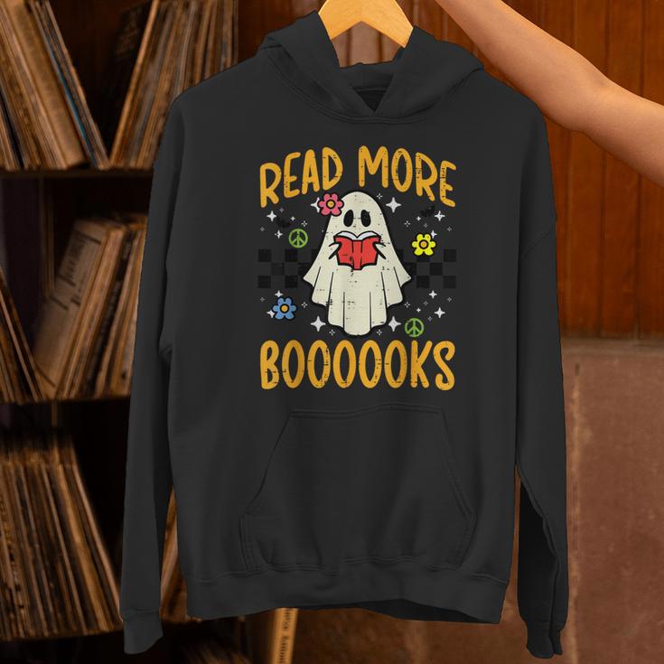 Halloween Read More Books Retro Costume Teacher Women Girls Unisex Hoodie, gift for family, gift for coworker