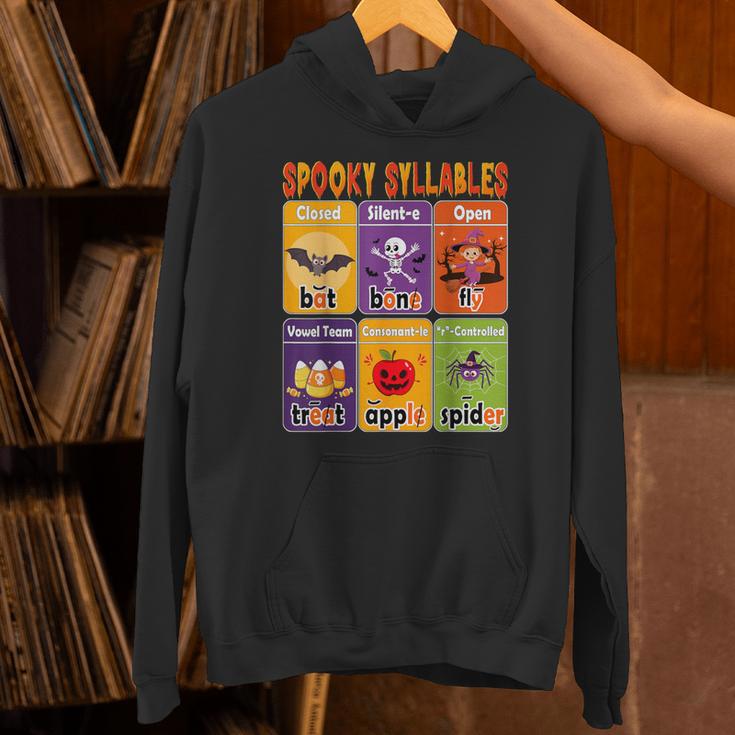Halloween Spooky Syllable Types Teacher Educational Unisex Hoodie, gift for family, gift for coworker Halloween Spooky Syllable Types Teacher Educational Unisex Hoodie, gift for family, gift for coworker