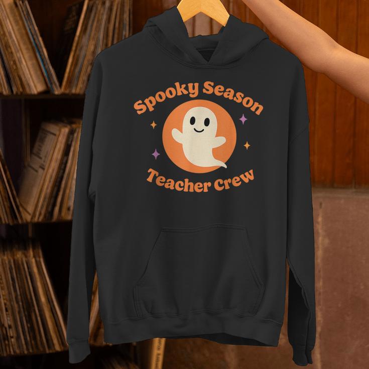 Halloween Teacher Crew Spooky Season Retro Ghost Unisex Hoodie, gift for family, gift for coworker Halloween Teacher Crew Spooky Season Retro Ghost Unisex Hoodie, gift for family, gift for coworker