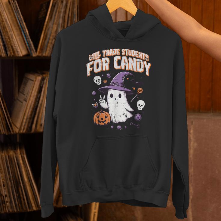 Halloween Teacher Trade Students For Candy Costume Women Unisex Hoodie, gift for family, gift for coworker