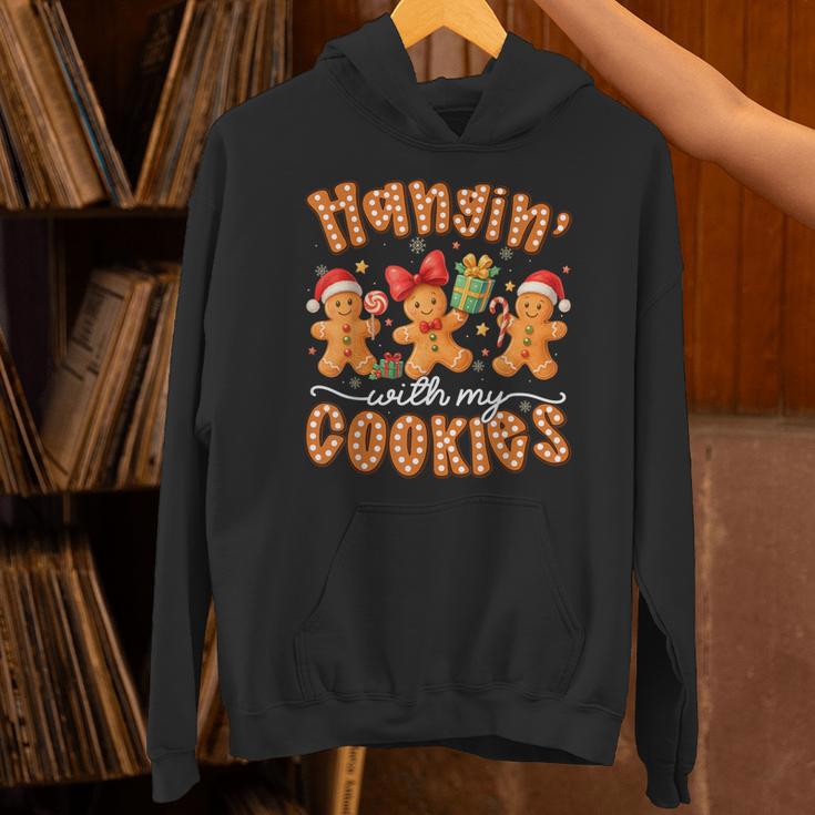 Hangin With My Cookies Gingerbread Men Women Xmas Teacher Unisex Hoodie, gift for family, gift for coworker Hangin With My Cookies Gingerbread Men Women Xmas Teacher Unisex Hoodie, gift for family, gift for coworker