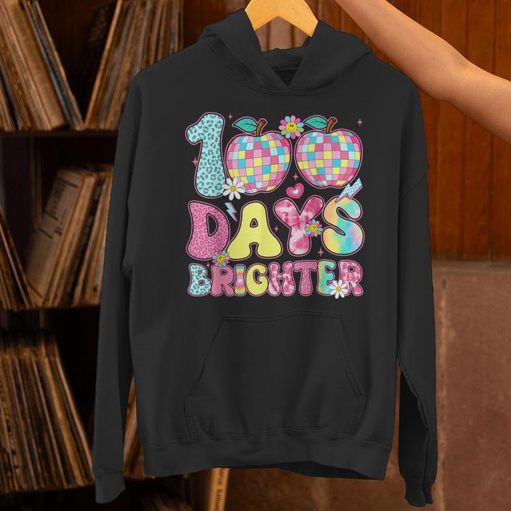 Happy 100th Day Of School 100 Days Brighter Teachers Kids Unisex Hoodie, gift for family, gift for coworker Happy 100th Day Of School 100 Days Brighter Teachers Kids Unisex Hoodie, gift for family, gift for coworker
