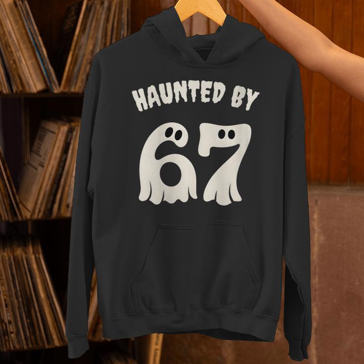 Haunted By 67 Teacher Halloween 6 7 Shirt Unisex Hoodie, gift for family, gift for coworker Haunted By 67 Teacher Halloween 6 7 Shirt Unisex Hoodie, gift for family, gift for coworker