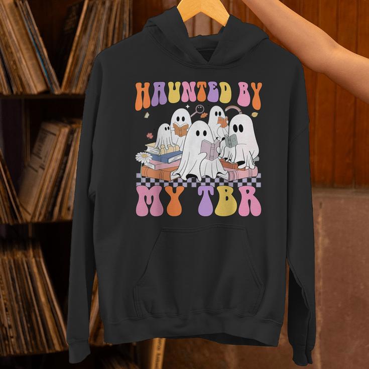 Haunted By My TBR Cute Ghosts Book Reading Teacher Halloween Unisex Hoodie, gift for family, gift for coworker