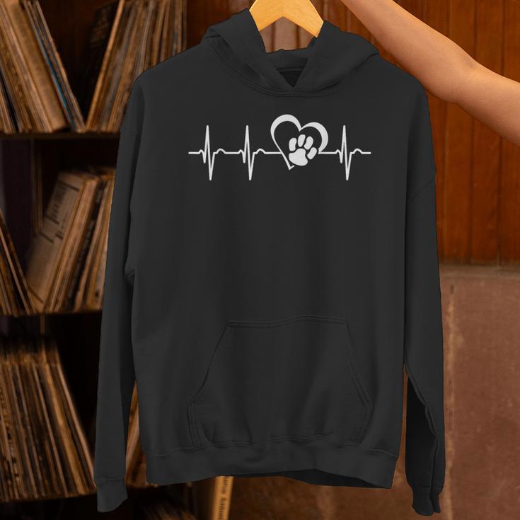 Heartbeat Dog Paw Unisex Hoodie, gift for family, gift for coworker