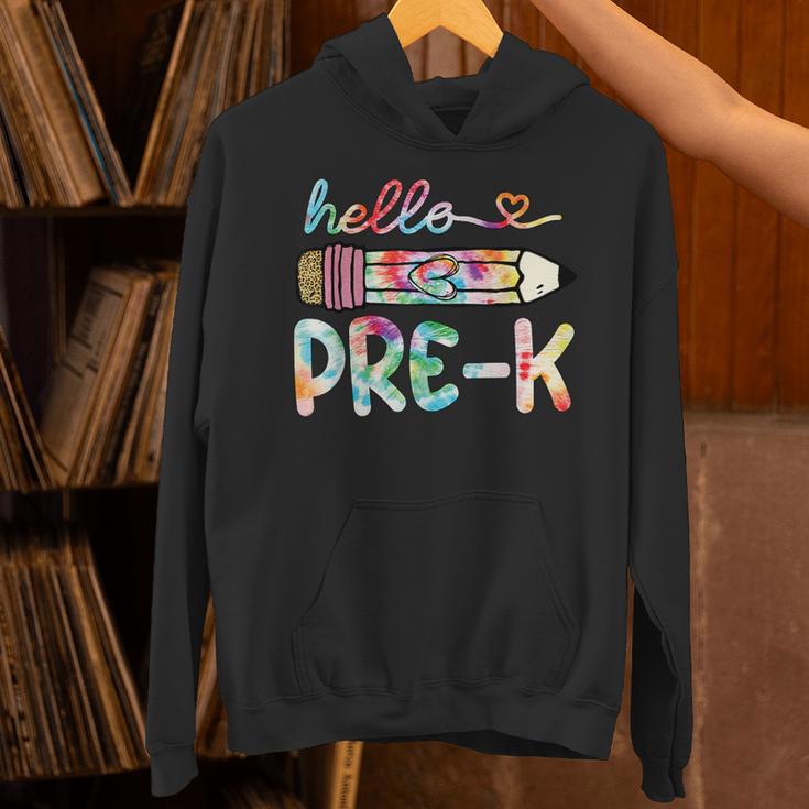 Hello Pre-K Pencil Teacher Student Tie Dye Unisex Hoodie, gift for family, gift for coworker Hello Pre-K Pencil Teacher Student Tie Dye Unisex Hoodie, gift for family, gift for coworker