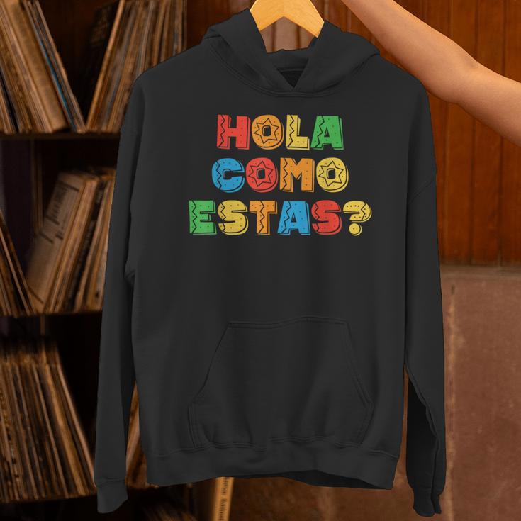 Hola Como Estas Spanish Teacher Fiesta Party Banners Unisex Hoodie, gift for family, gift for coworker Hola Como Estas Spanish Teacher Fiesta Party Banners Unisex Hoodie, gift for family, gift for coworker