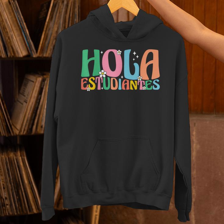 Hola Estudiantes Maestra Back To School Spanish Teacher Unisex Hoodie, gift for family, gift for coworker Hola Estudiantes Maestra Back To School Spanish Teacher Unisex Hoodie, gift for family, gift for coworker