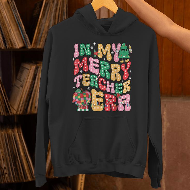 In My Holly Xmas Jolly Teacher Era Teacher Vibes Christmas Unisex Hoodie, gift for family, gift for coworker