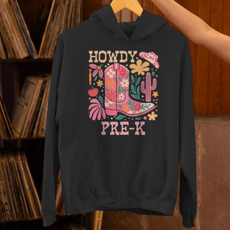 Howdy Pre-K Cowgirls Teacher Back To School Unisex Hoodie, gift for family, gift for coworker Howdy Pre-K Cowgirls Teacher Back To School Unisex Hoodie, gift for family, gift for coworker