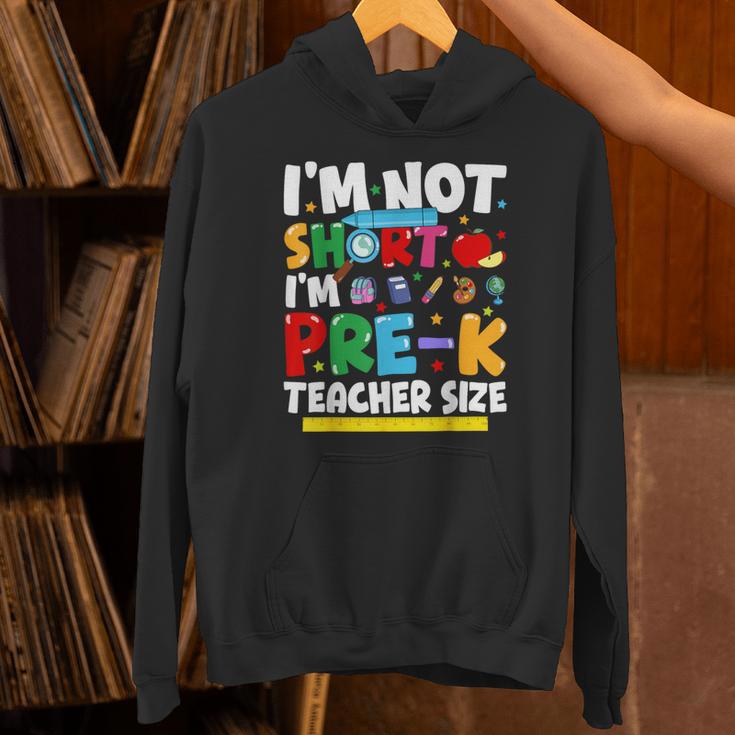 I'm Not Short I'm Pre-K Teacher Size Back To School Teacher Unisex Hoodie, gift for family, gift for coworker I'm Not Short I'm Pre-K Teacher Size Back To School Teacher Unisex Hoodie, gift for family, gift for coworker