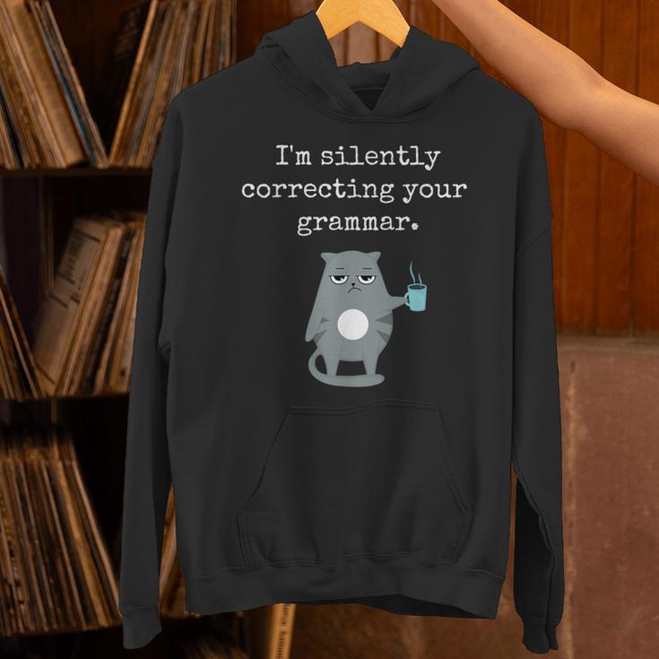 I'm Silently Correcting Your Grammar Sarcastic Teacher For Men Women Kids Unisex Hoodie, gift for family, gift for coworker I'm Silently Correcting Your Grammar Sarcastic Teacher For Men Women Kids Unisex Hoodie, gift for family, gift for coworker