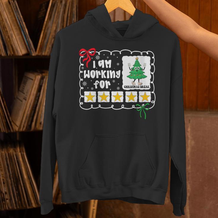 I'm Working For Christmas Break 5 Stars Christmas Teacher Unisex Hoodie, gift for family, gift for coworker I'm Working For Christmas Break 5 Stars Christmas Teacher Unisex Hoodie, gift for family, gift for coworker