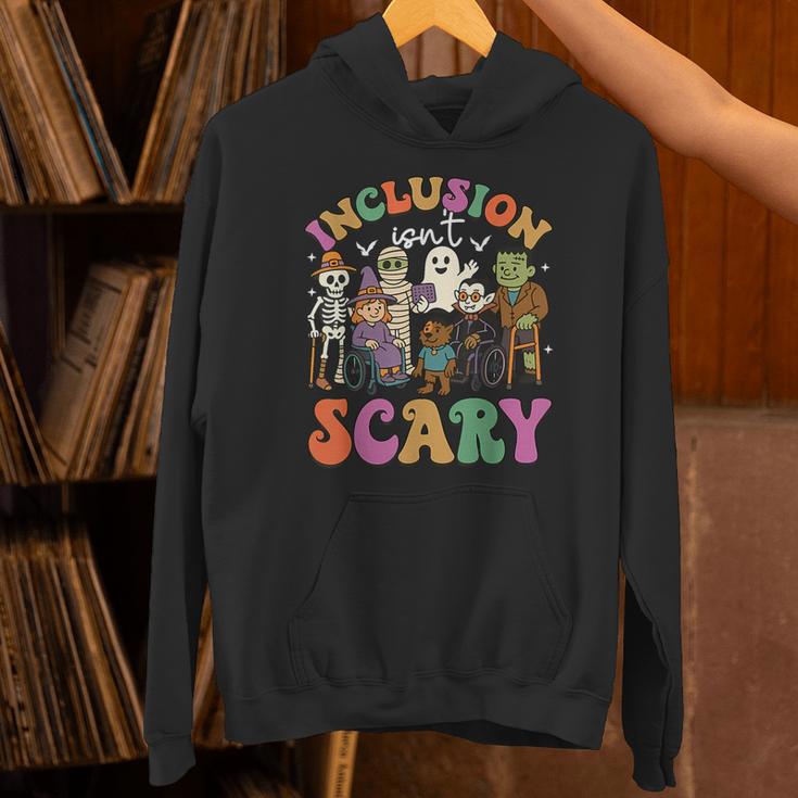 Inclusion Isn't Scary Ghost Mummy Halloween SLP Sped Teacher Unisex Hoodie, gift for family, gift for coworker Inclusion Isn't Scary Ghost Mummy Halloween SLP Sped Teacher Unisex Hoodie, gift for family, gift for coworker