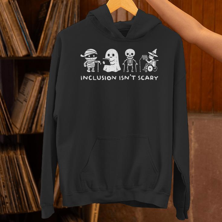 Inclusion Isn't Scary SLP Halloween Ghost Mummy Sped Teacher Unisex Hoodie, gift for family, gift for coworker