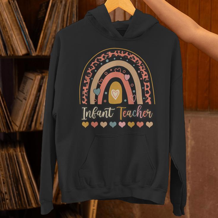 Infant Teacher Leopard Boho Rainbow Appreciation Unisex Hoodie, gift for family, gift for coworker