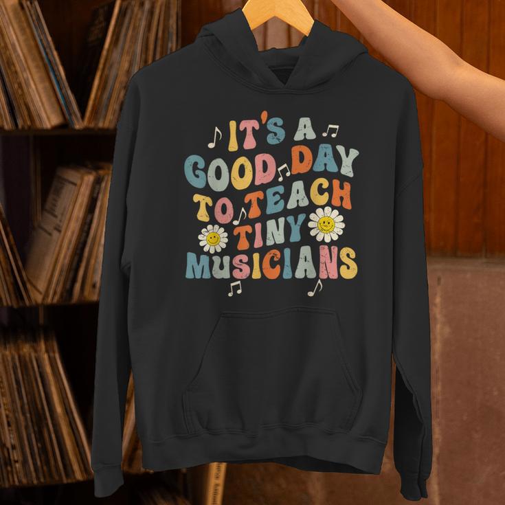 Its A Good Day To Teach Tiny Musicians Music Teacher Flower Unisex Hoodie, gift for family, gift for coworker