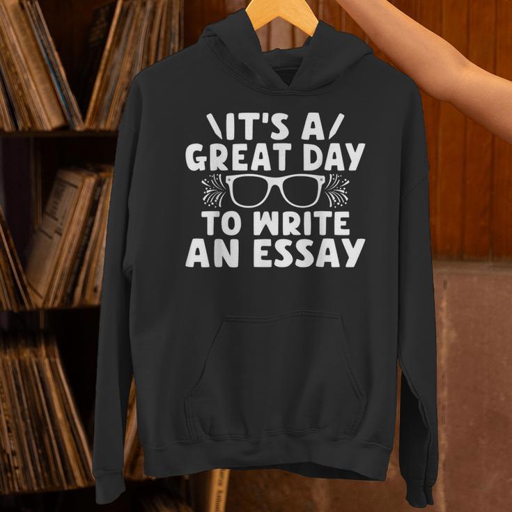 Its a Good Day To Write An Essay English Teacher Unisex Hoodie, English Teacher Hoodies, gift for family, gift for coworker